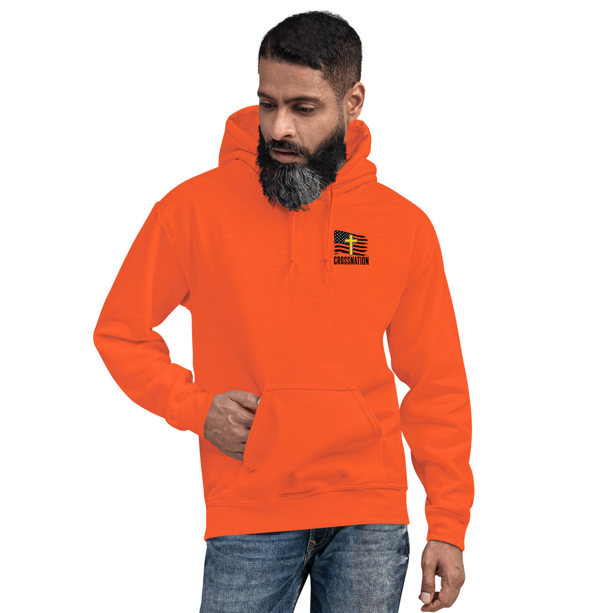 Heroes in Christ Dispatch Hoodie - Orange - Front View