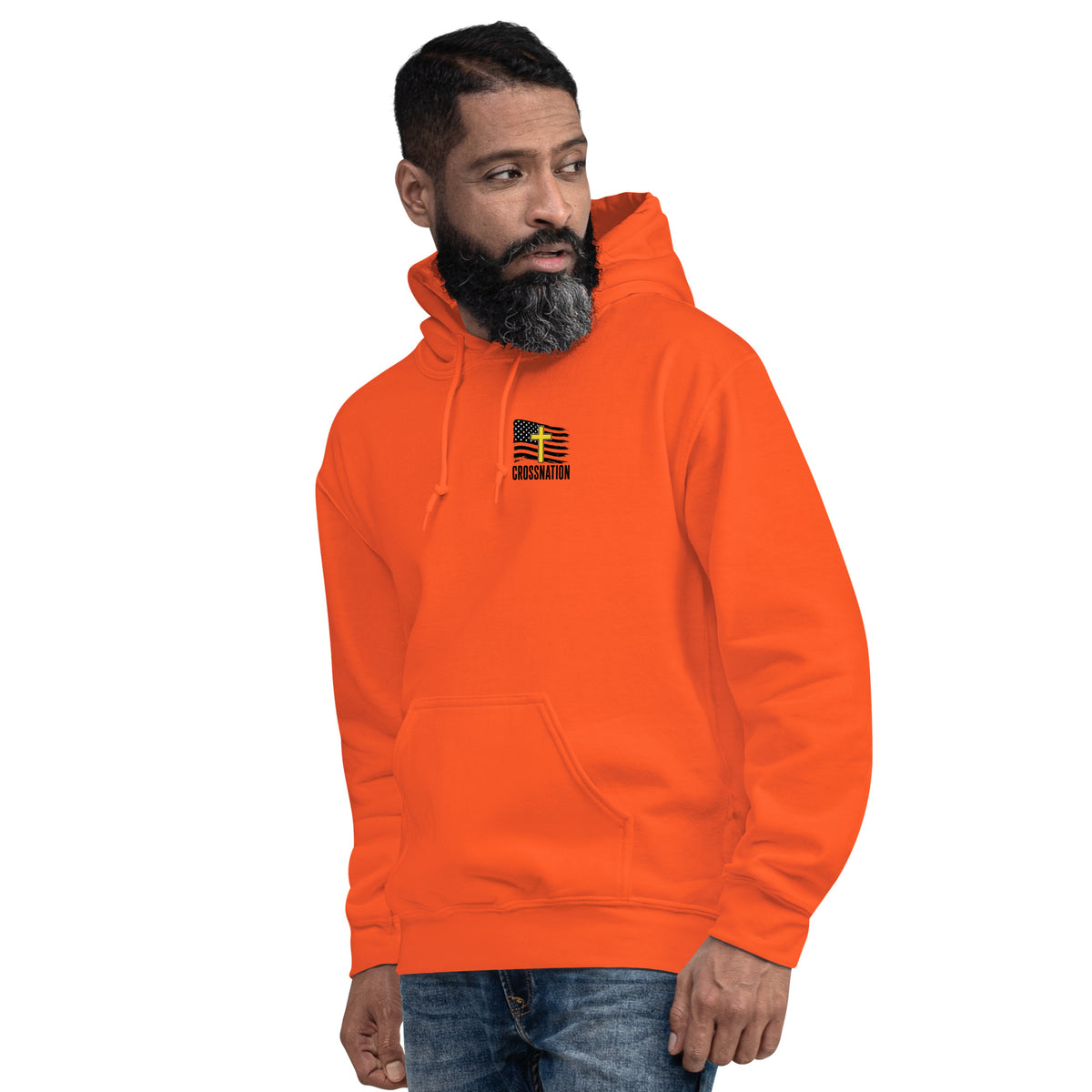 Heroes in Christ Dispatch Hoodie - Orange - Left Front View
