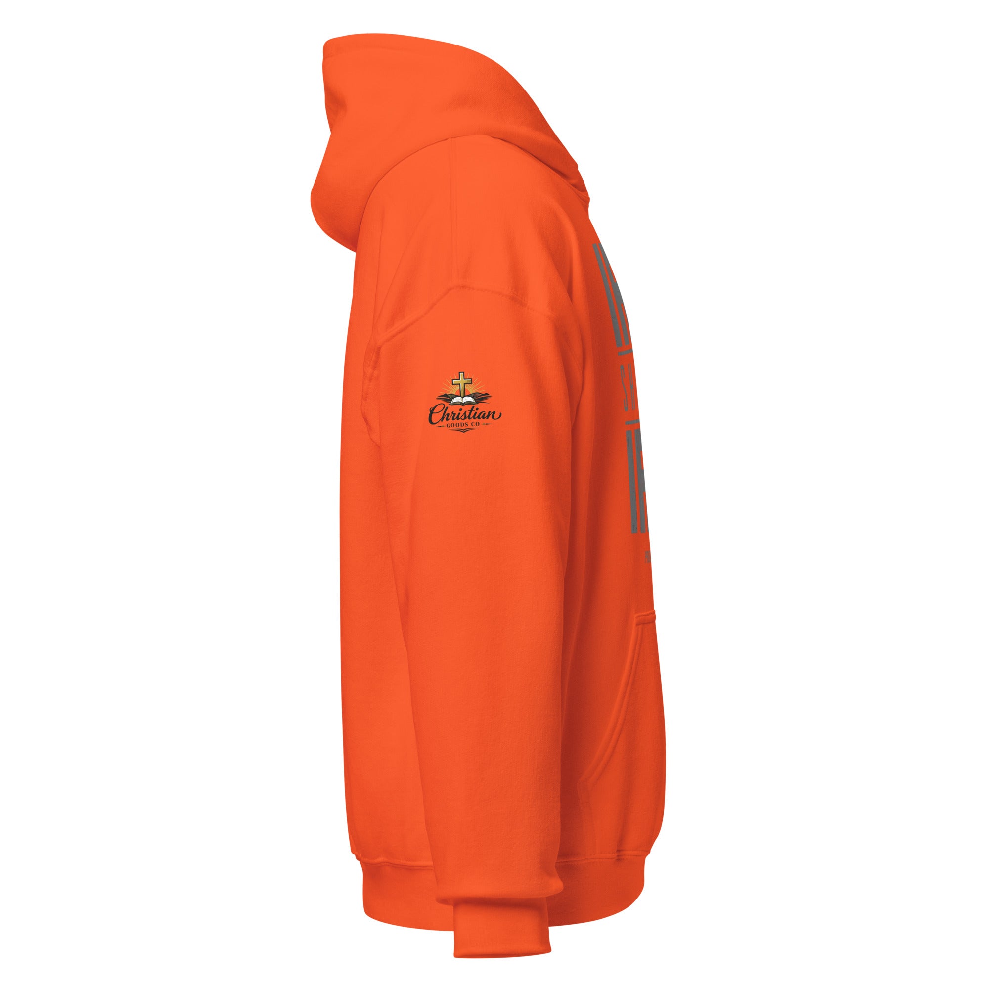 Men's Iron Sharpens Iron Hoodie - Orange - Right Side View