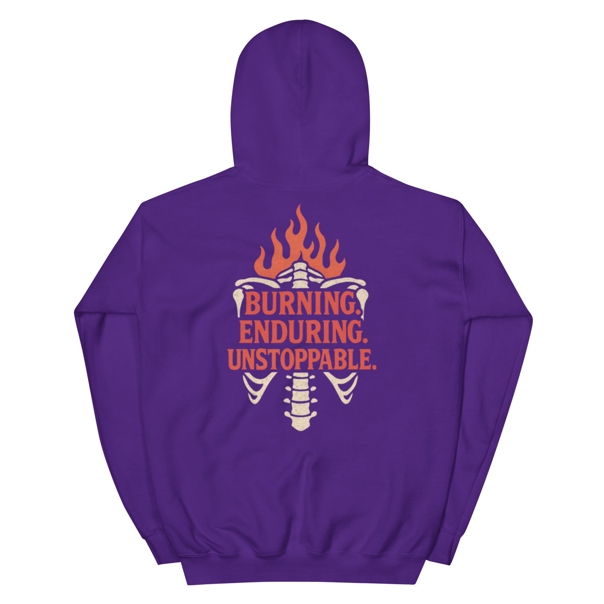 Fire in My Bones Hoodie - Purple - Back View