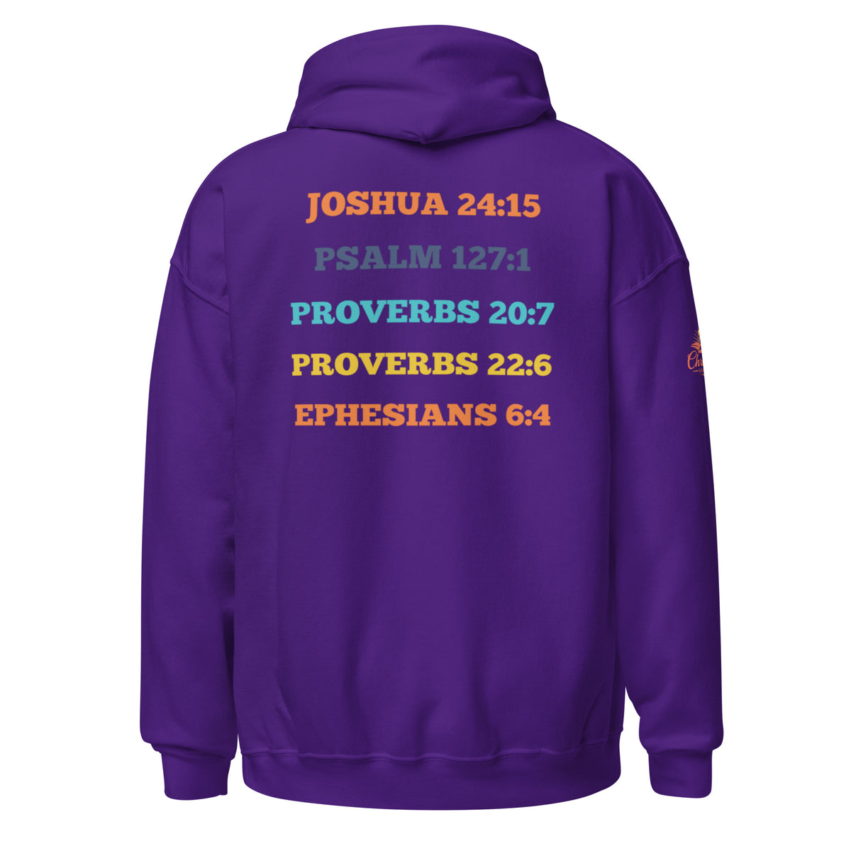 He is Dad Hoodie - Purple - Back View