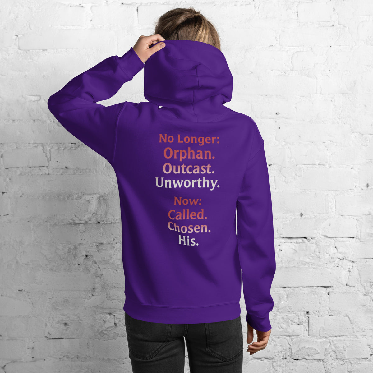 Renamed Hoodie - Purple - Back View
