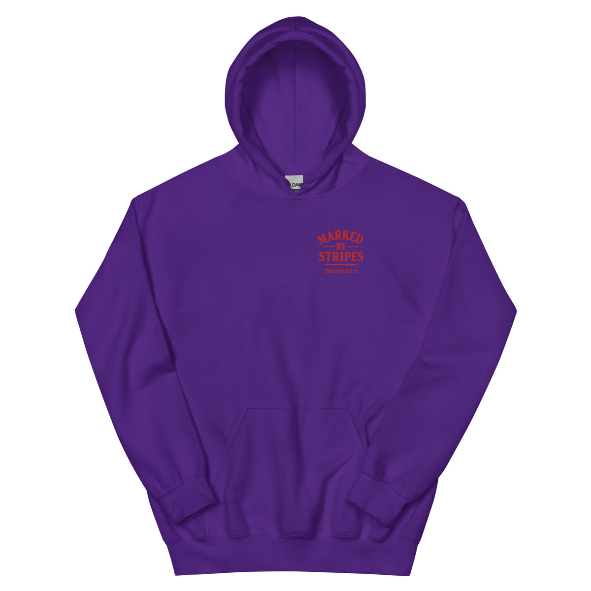 Marked by Stripes Hoodie - Purple - Front View