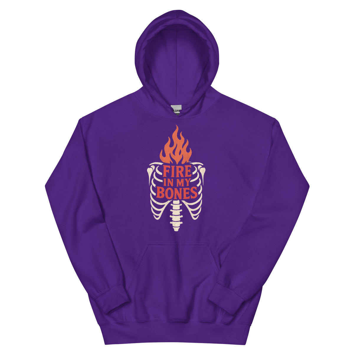 Fire in My Bones Hoodie - Purple - Front View
