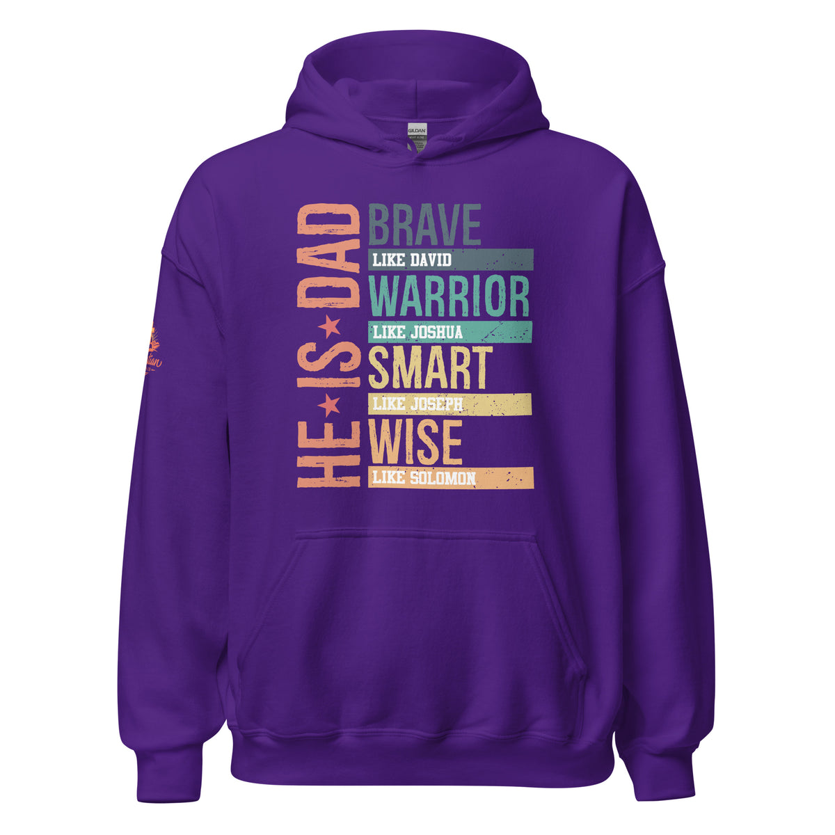 He is Dad Hoodie - Purple - Front View