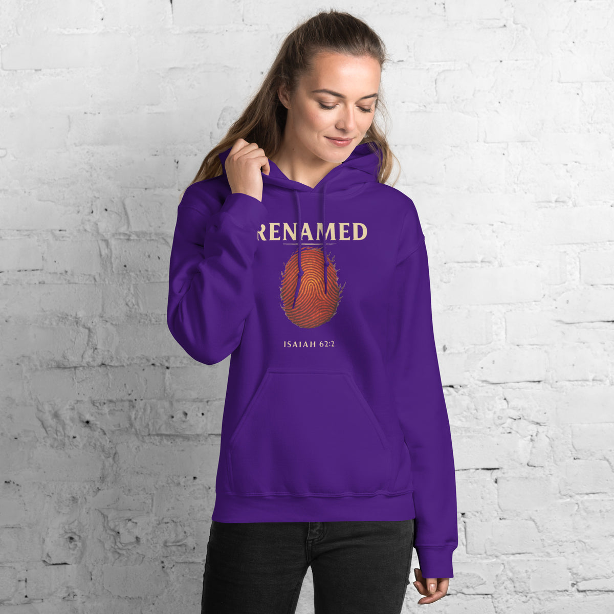 Renamed Hoodie - Purple - Front View