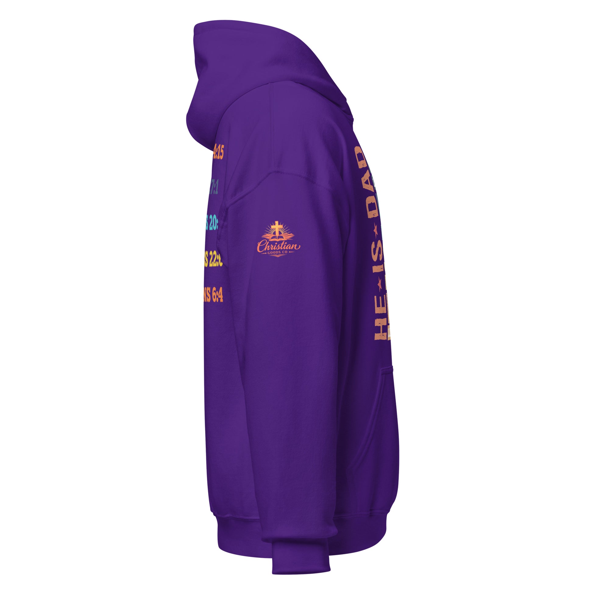 He is Dad Hoodie - Purple - Right Side View