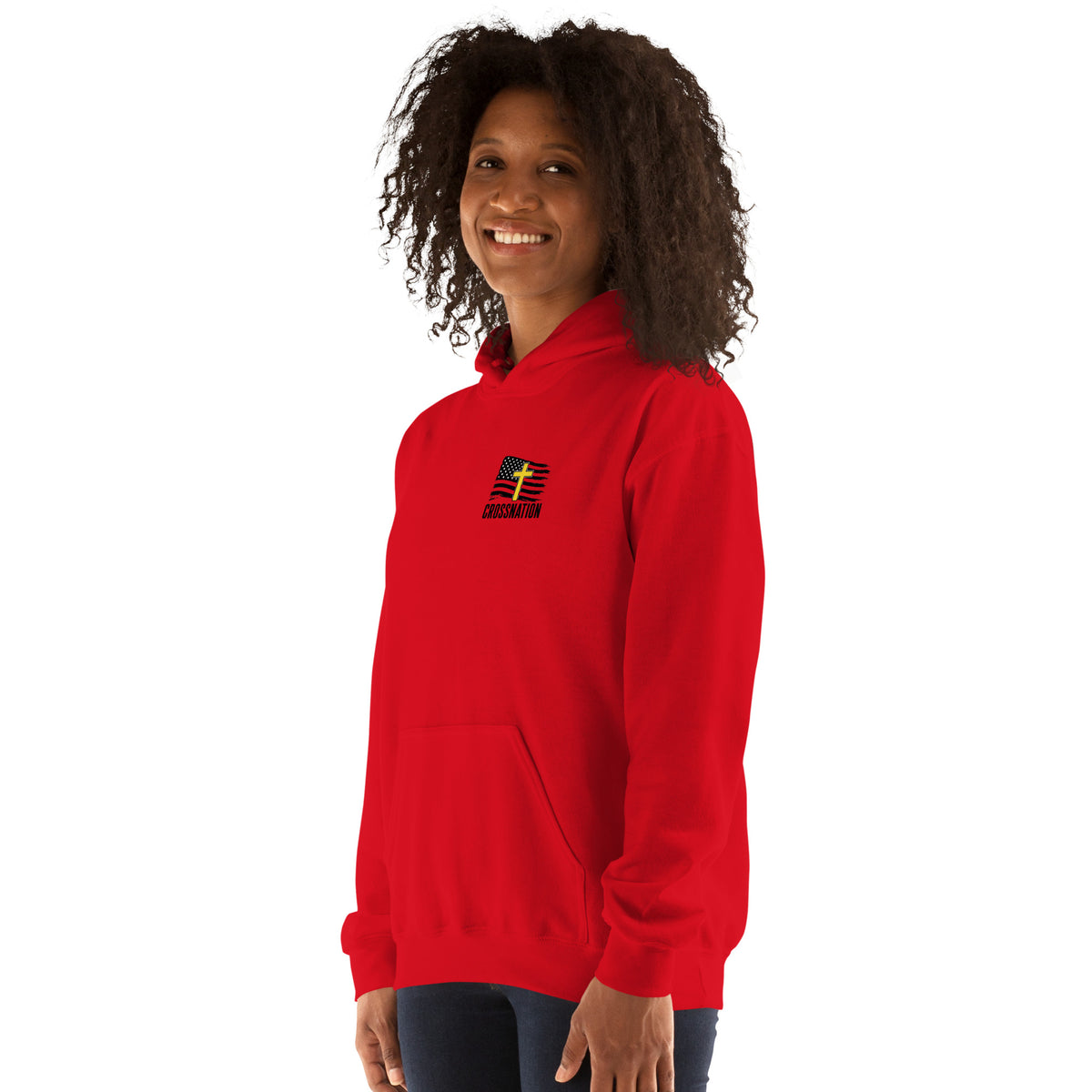 Heroes in Christ Dispatch Hoodie - Red - Left Front View