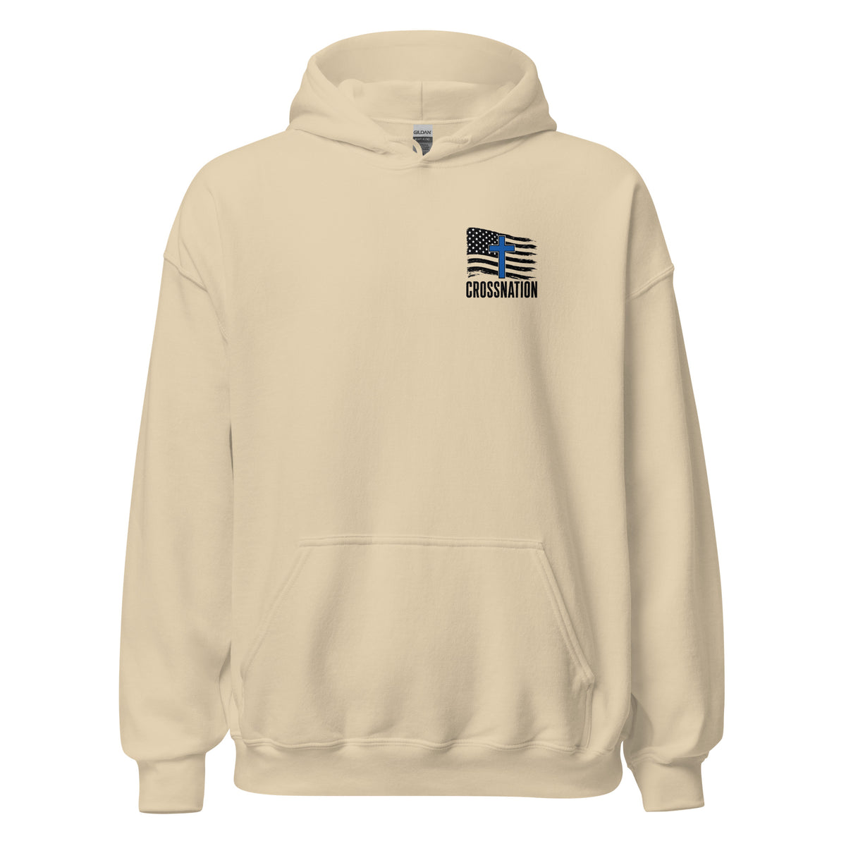 Heroes in Christ Police Hoodie - Sand - Front View