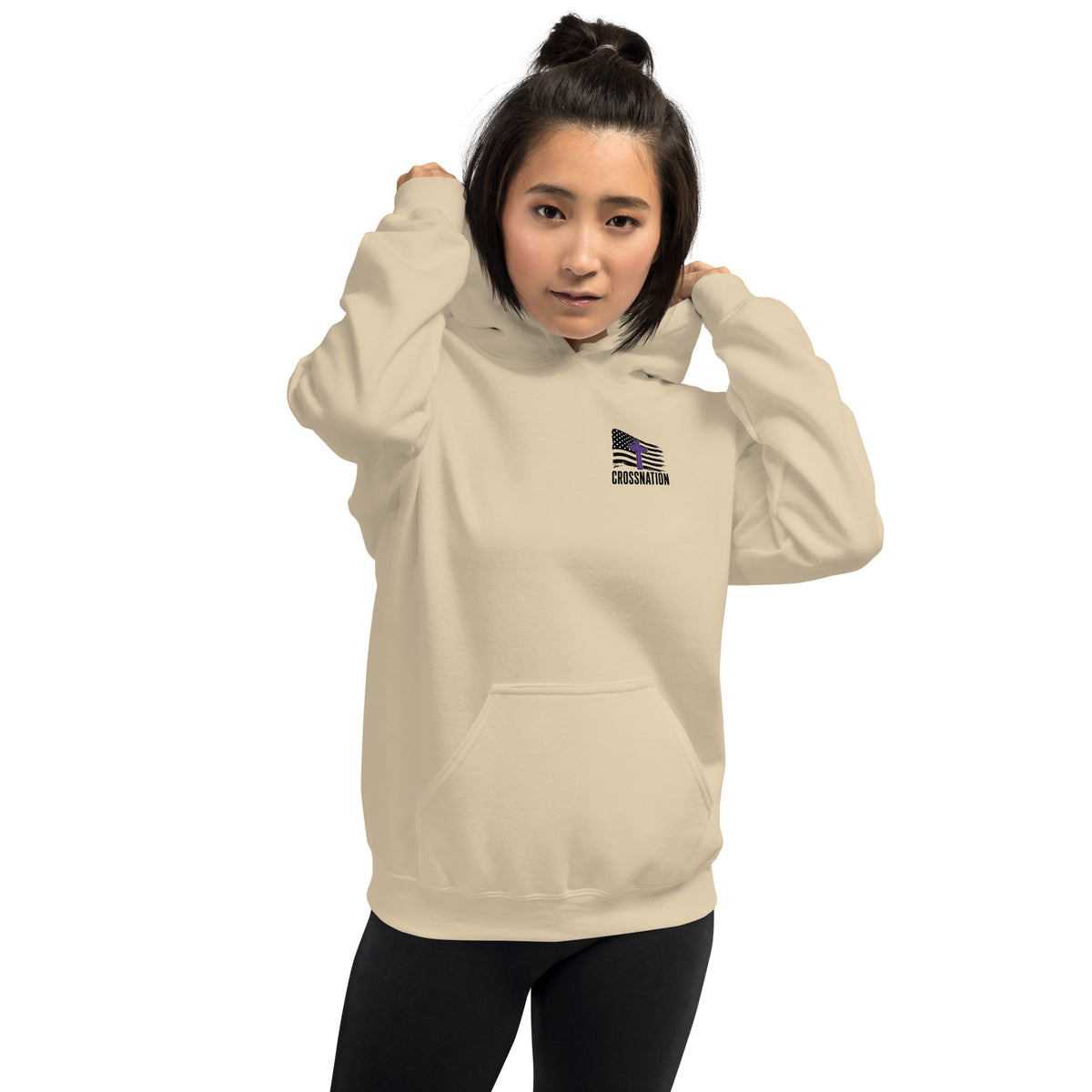 Heroes in Christ Security Hoodie - Sand - Front View