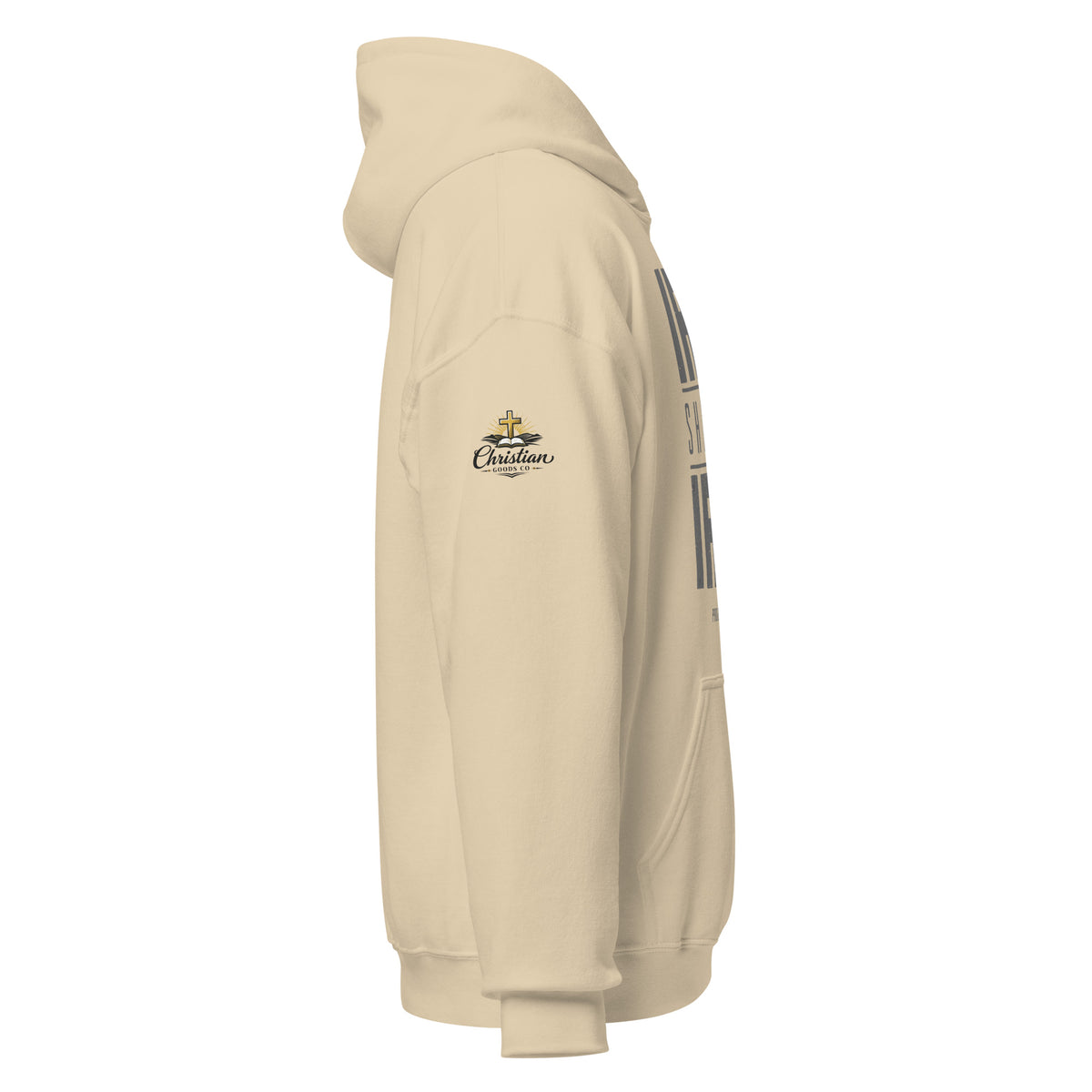 Men's Iron Sharpens Iron Hoodie - Sand - Right Side View