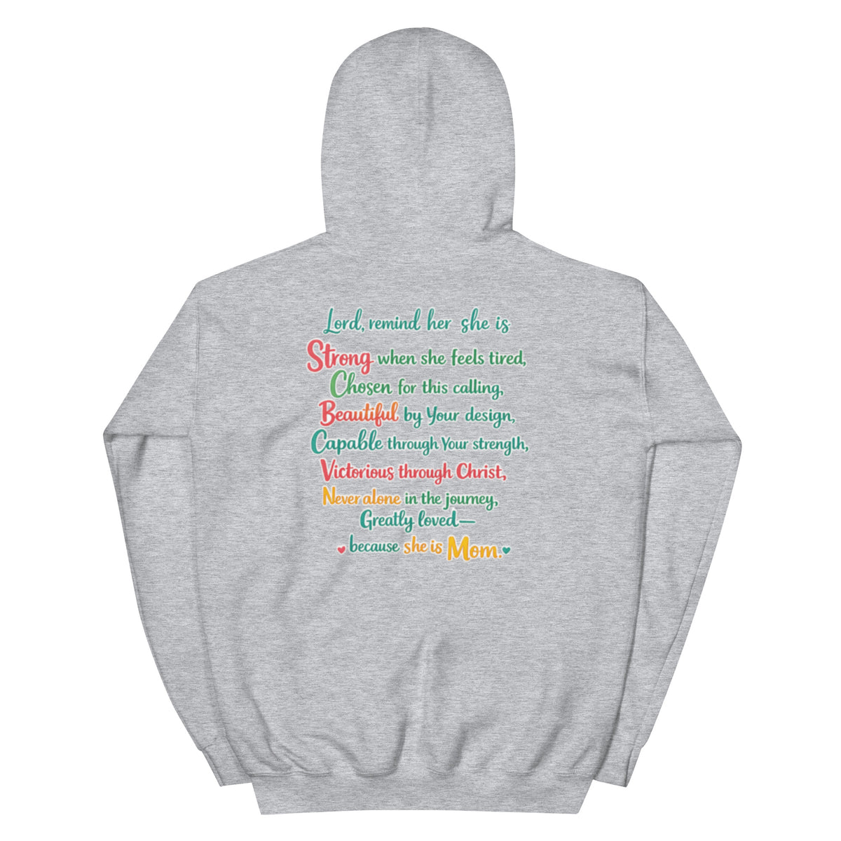 She is Mom Hoodie - Sport Grey - Back View 2