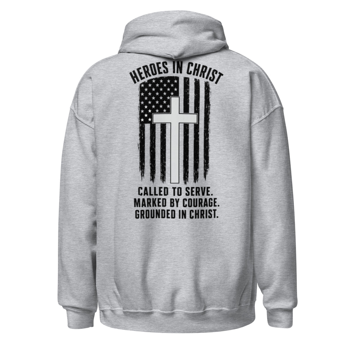 Heroes in Christ Healthcare Hoodie - Sport Grey - Back View