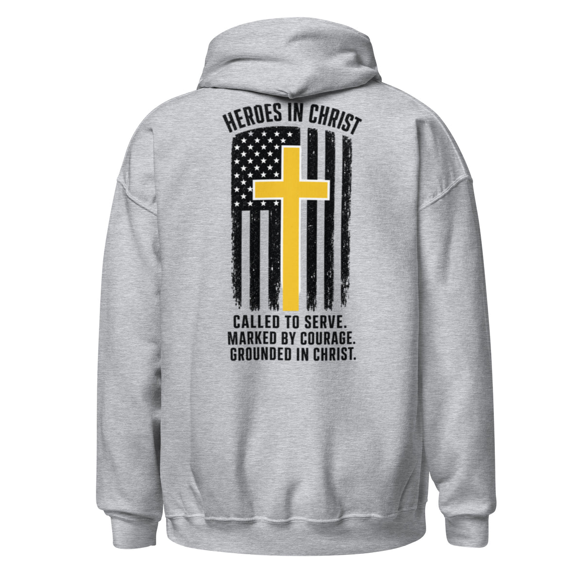 Heroes in Christ Dispatch Hoodie - Sport Grey - Back View