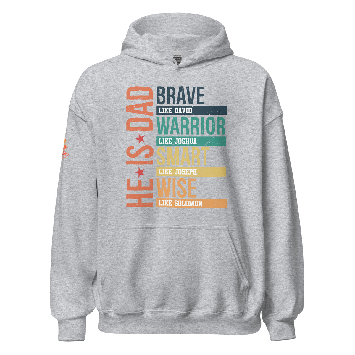 He is Dad Hoodie - Sport Grey - Front View