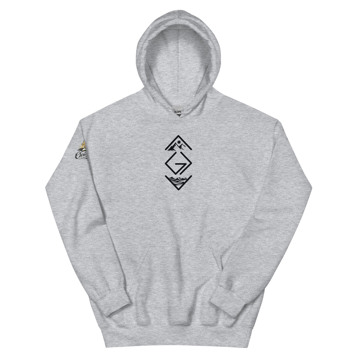 God is Greater Than Hoodie - Sport Grey - Front View