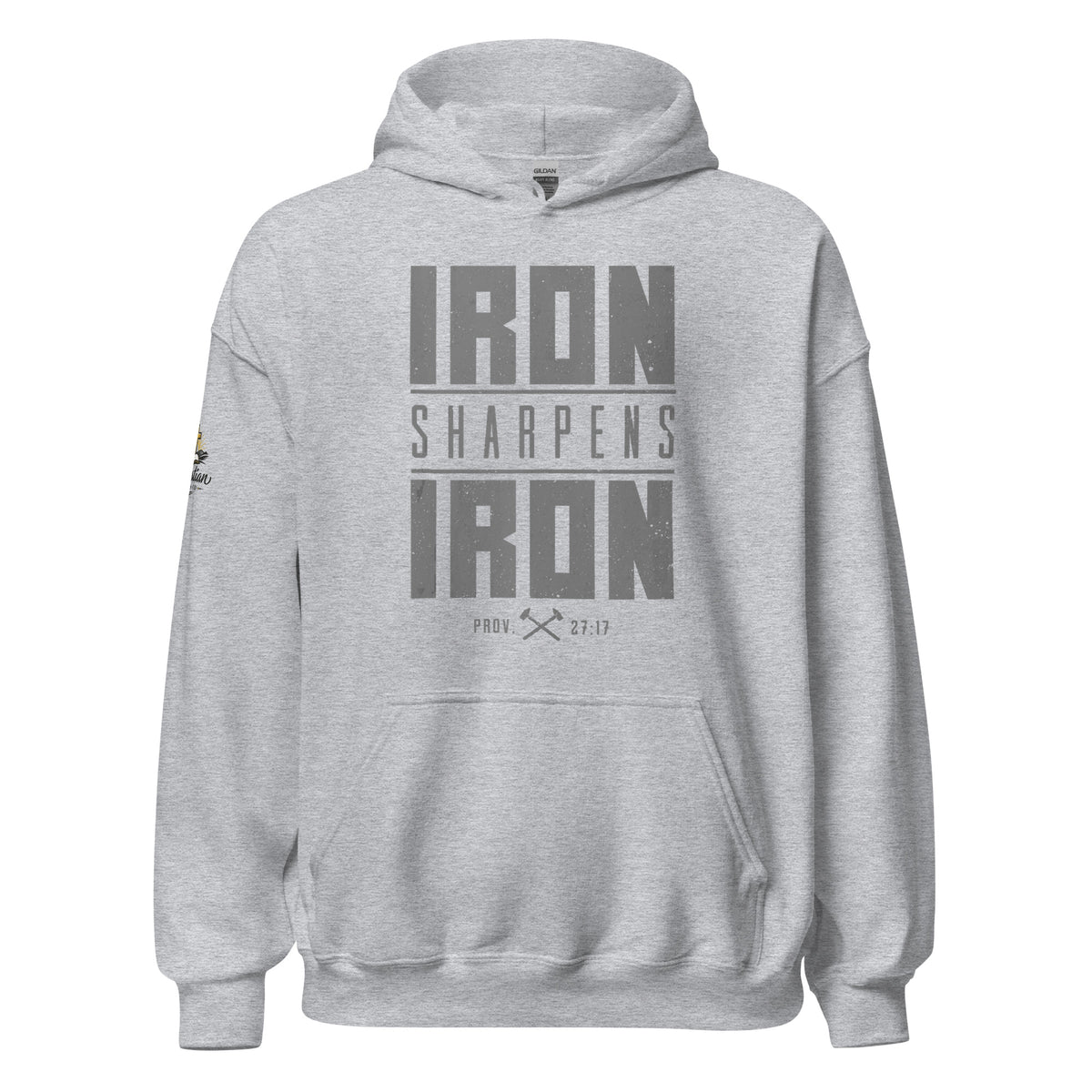 Men's Iron Sharpens Iron Hoodie - Sport Grey - Front View