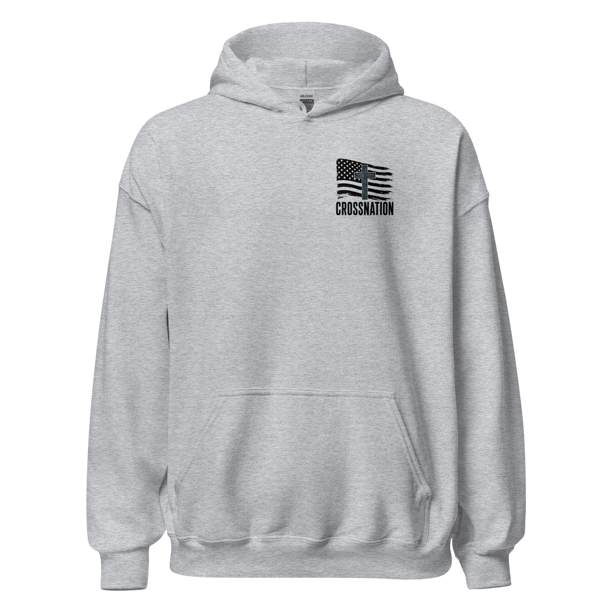 Heroes in Christ Navy Camo Hoodie - Sport Grey - Front View