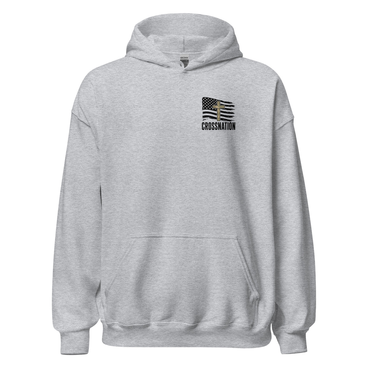 Heroes in Christ Army & Air Force Camo Hoodie - Sport Grey - Front View