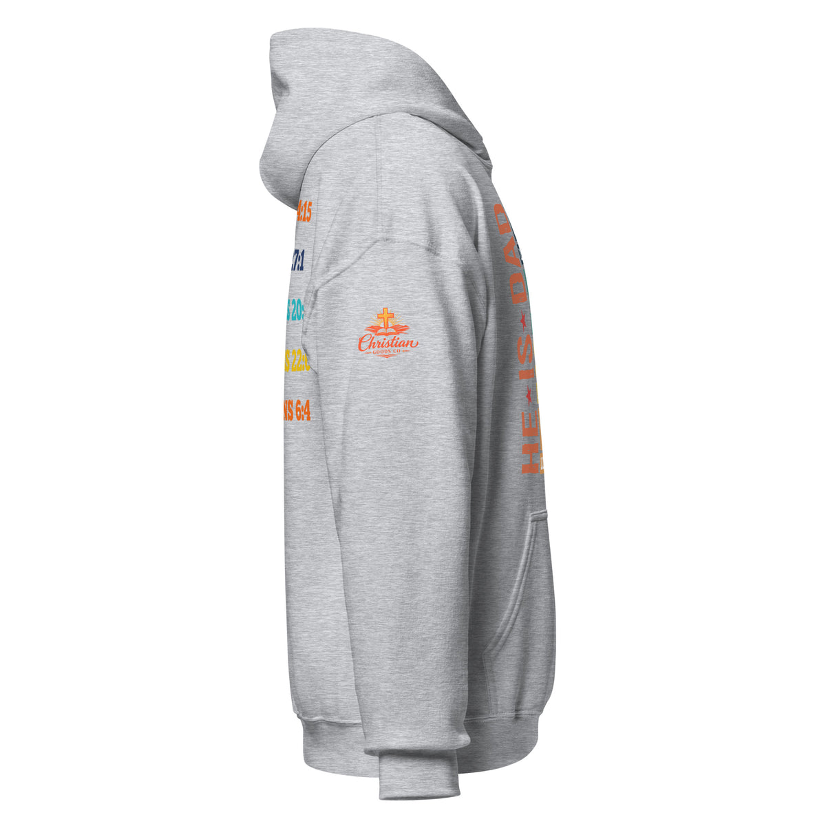 He is Dad Hoodie - Sport Grey - Right Side View