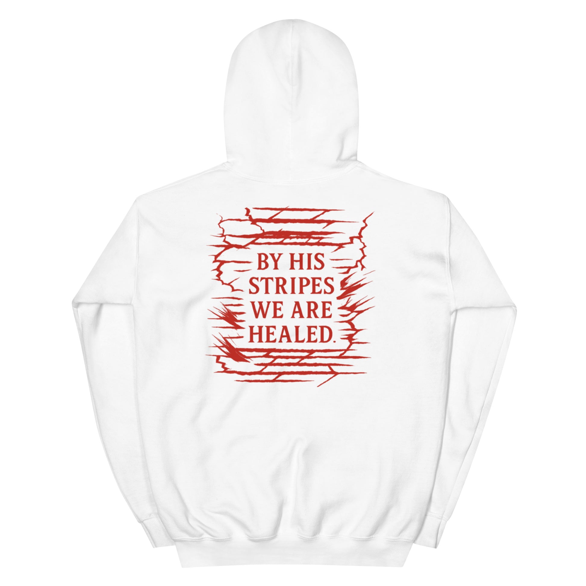 Marked by Stripes Hoodie - White - Back View