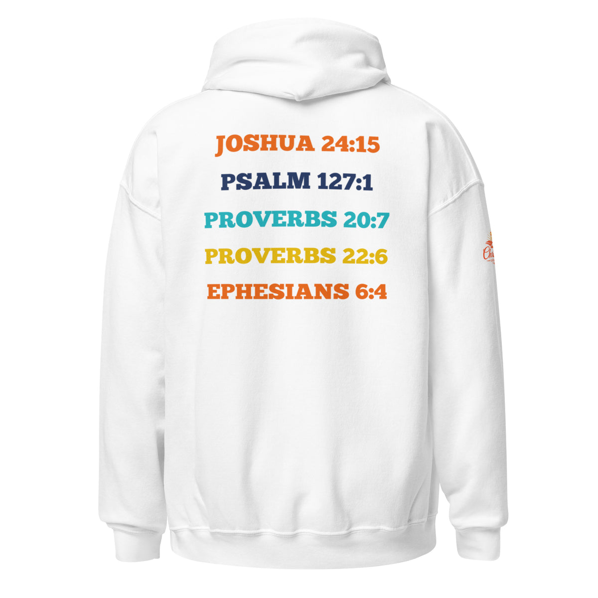 He is Dad Hoodie - White - Back View