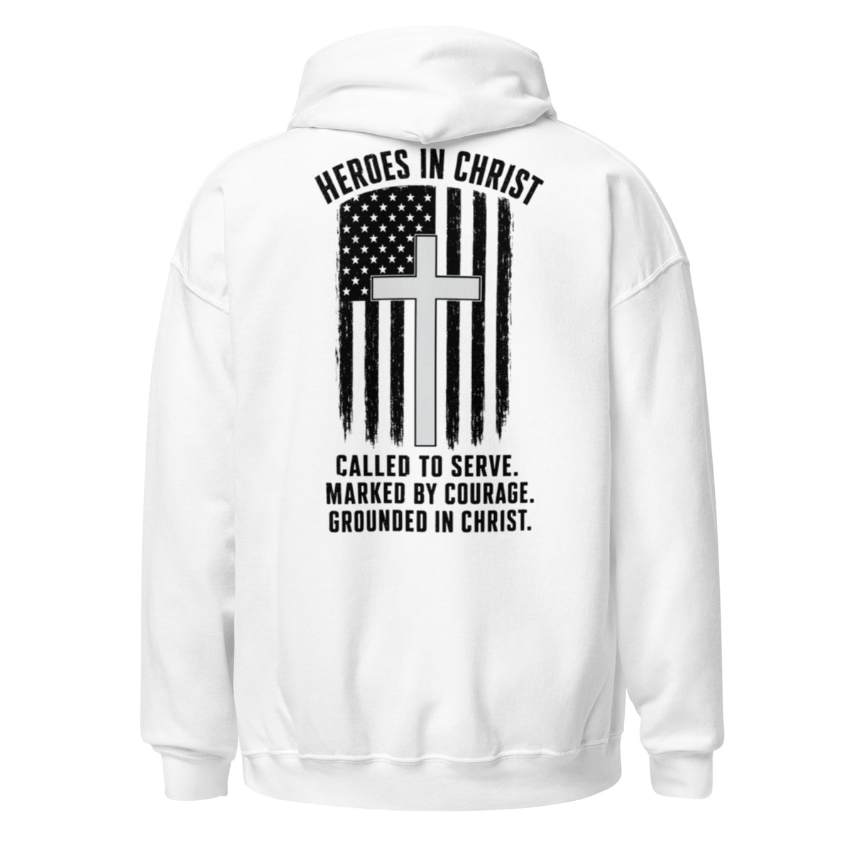 Heroes in Christ Healthcare Hoodie - White - Back View
