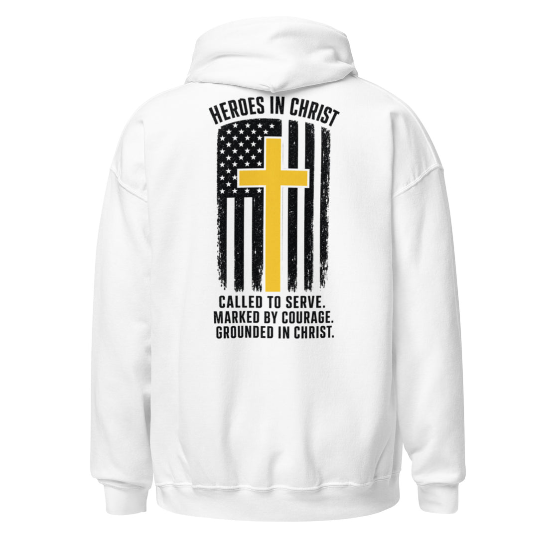 Heroes in Christ Dispatch Hoodie - White - Back View