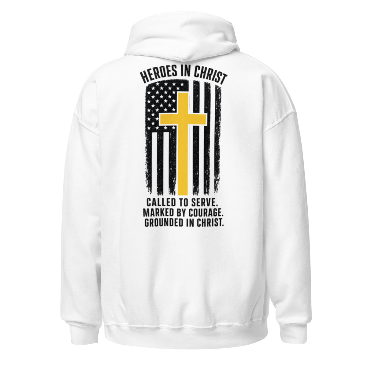 Heroes in Christ Dispatch Hoodie - White - Back View