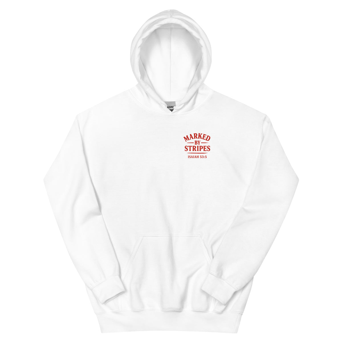Marked by Stripes Hoodie - White - Front View