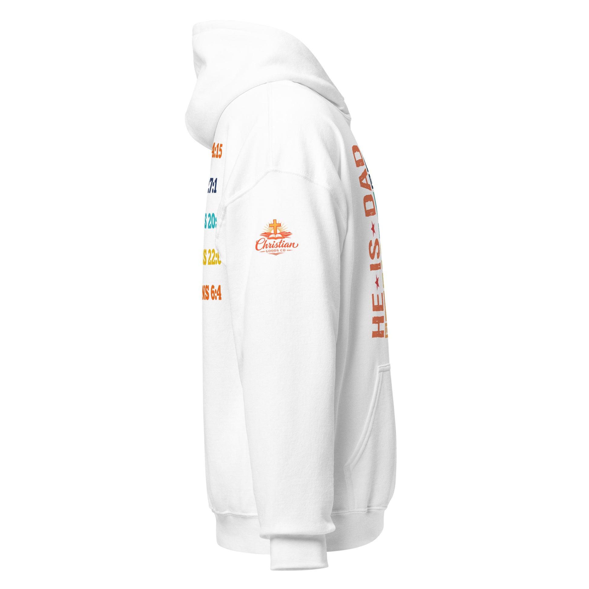 He is Dad Hoodie - White - Right Side View