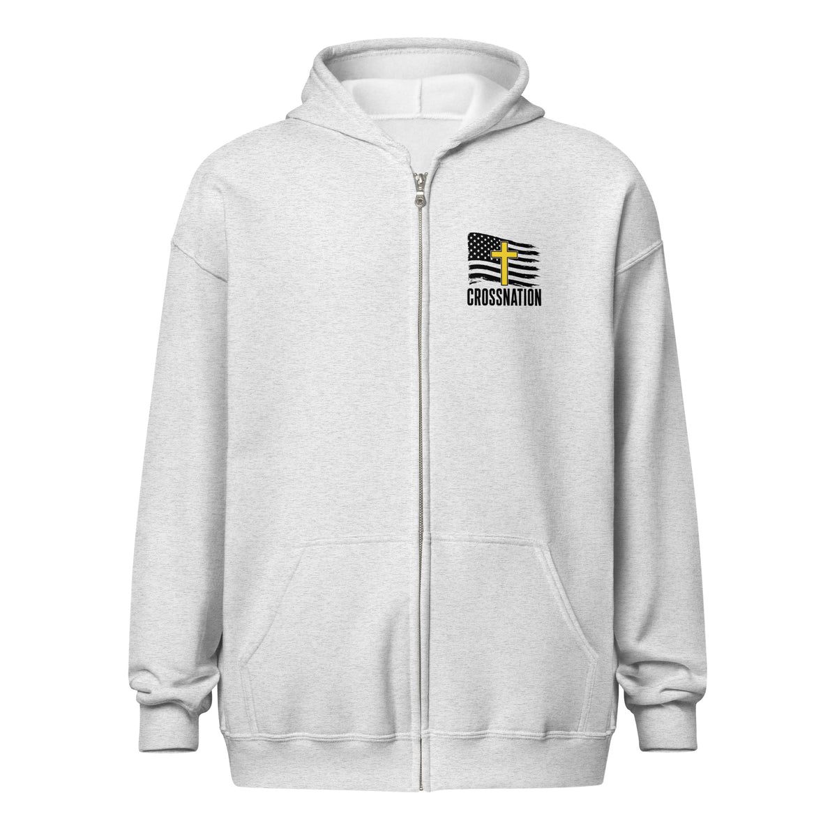 Heroes in Christ Dispatch Full Zip Hoodie - Ash - Front View