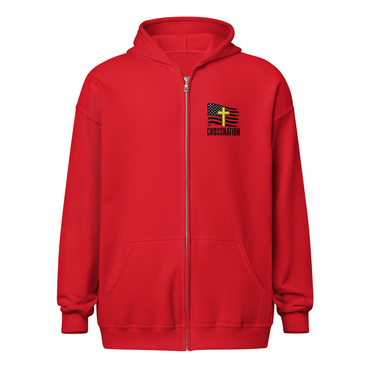 Heroes in Christ Dispatch Full Zip Hoodie - Red - Front View