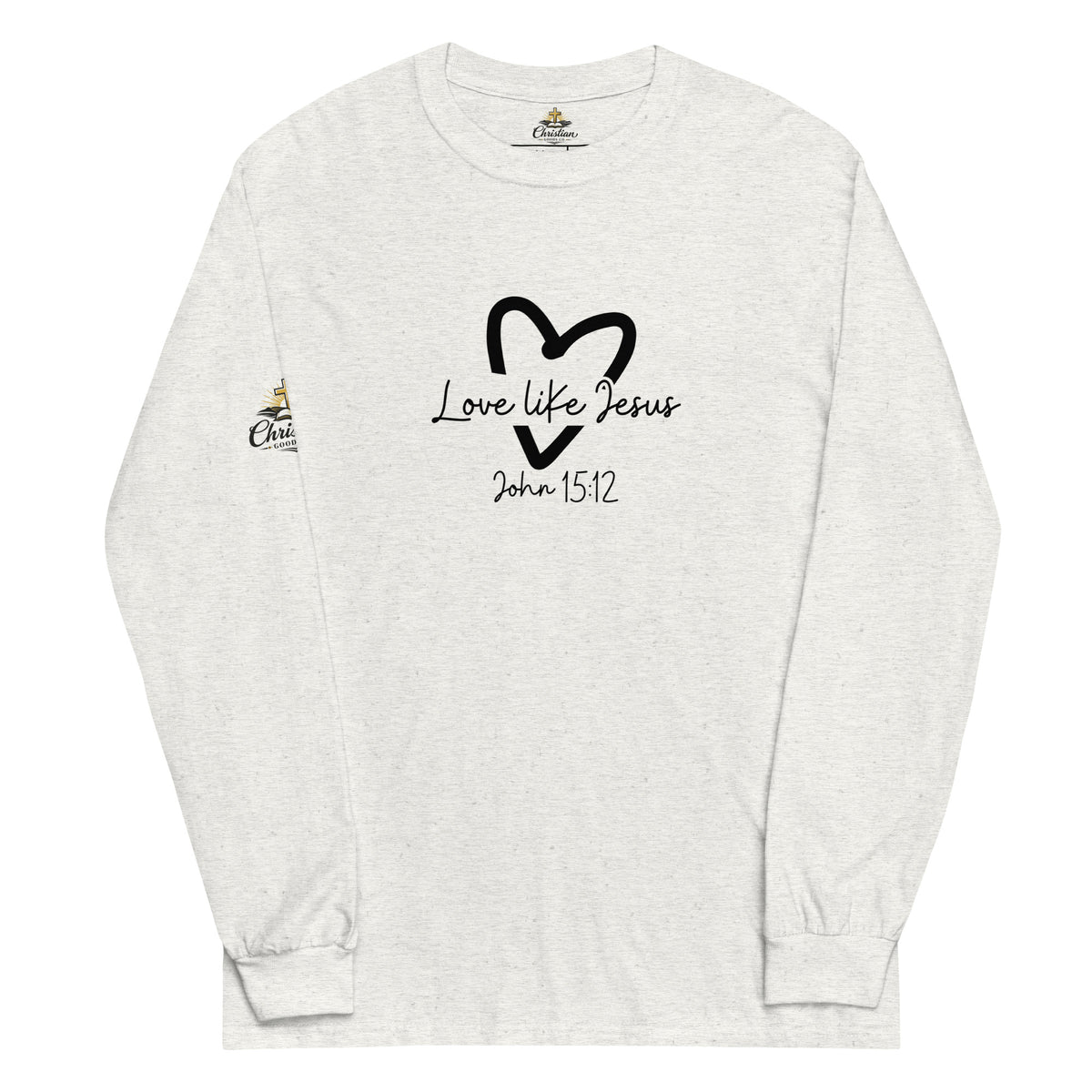Love Like Jesus Long Sleeve Tee - Ash - Front View