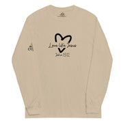 Love Like Jesus Long Sleeve Tee - Sand - Front View