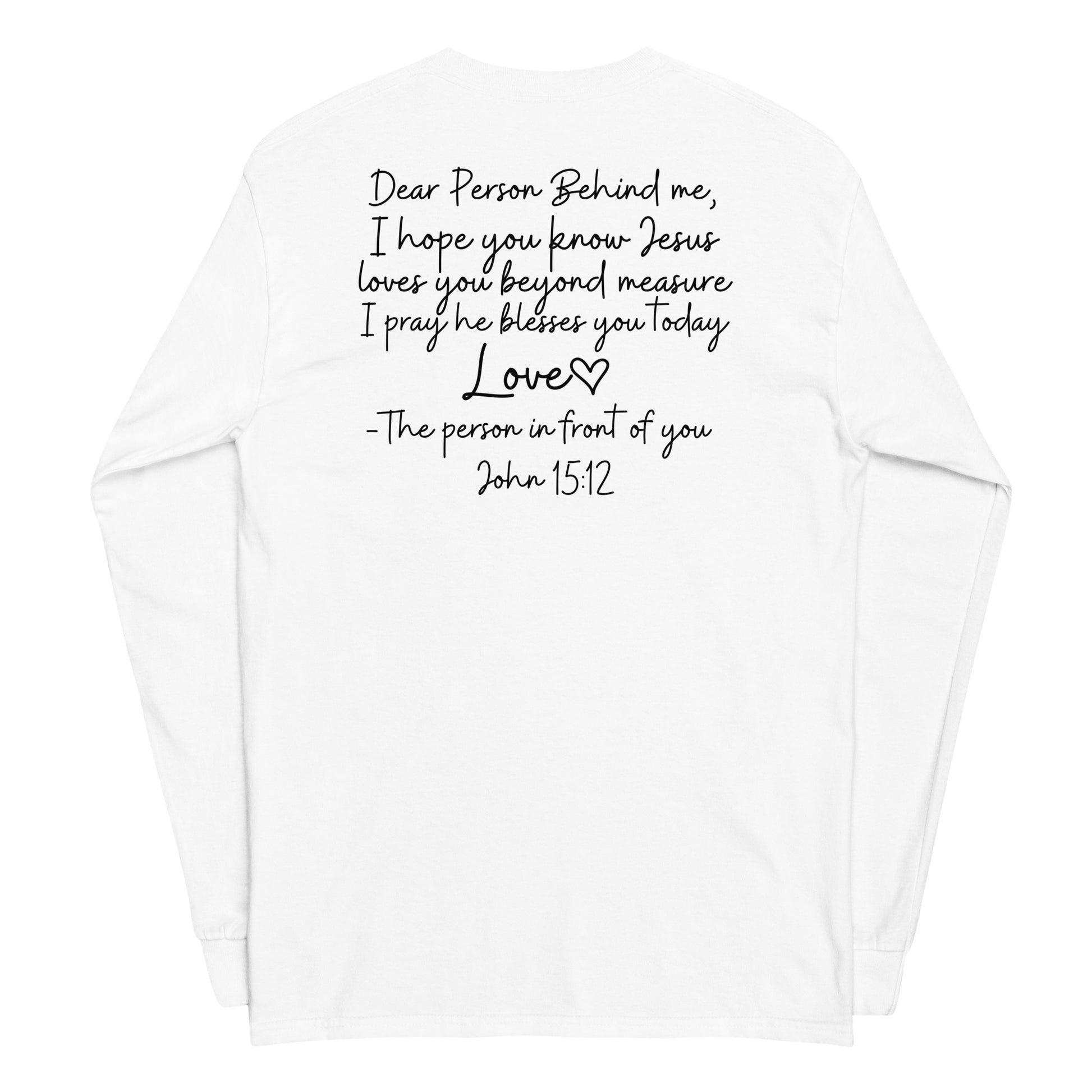 Love Like Jesus Long Sleeve Tee - White - Back View