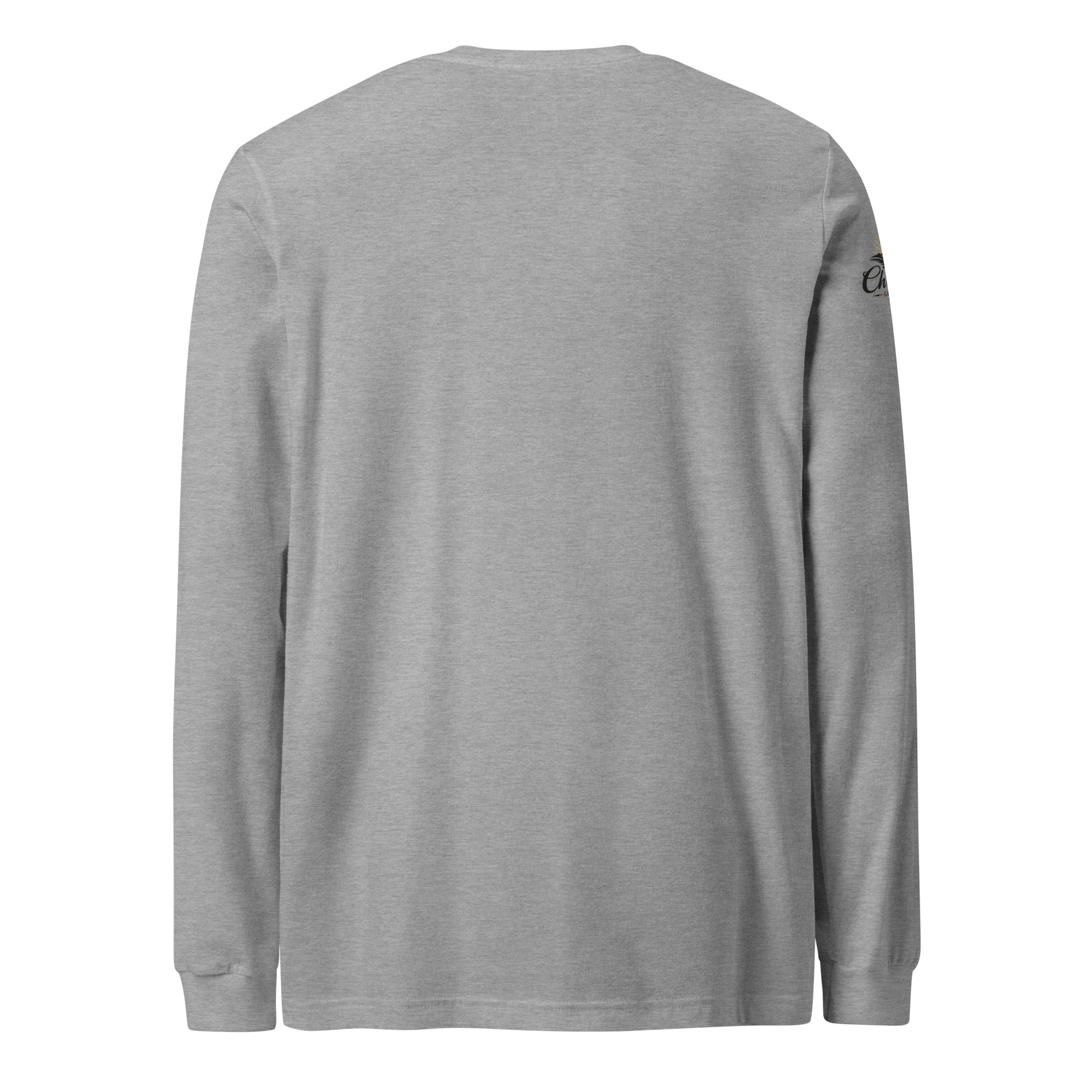 Men's Iron Sharpens Iron Long Sleeve Tee - Athletic Heather - Back View
