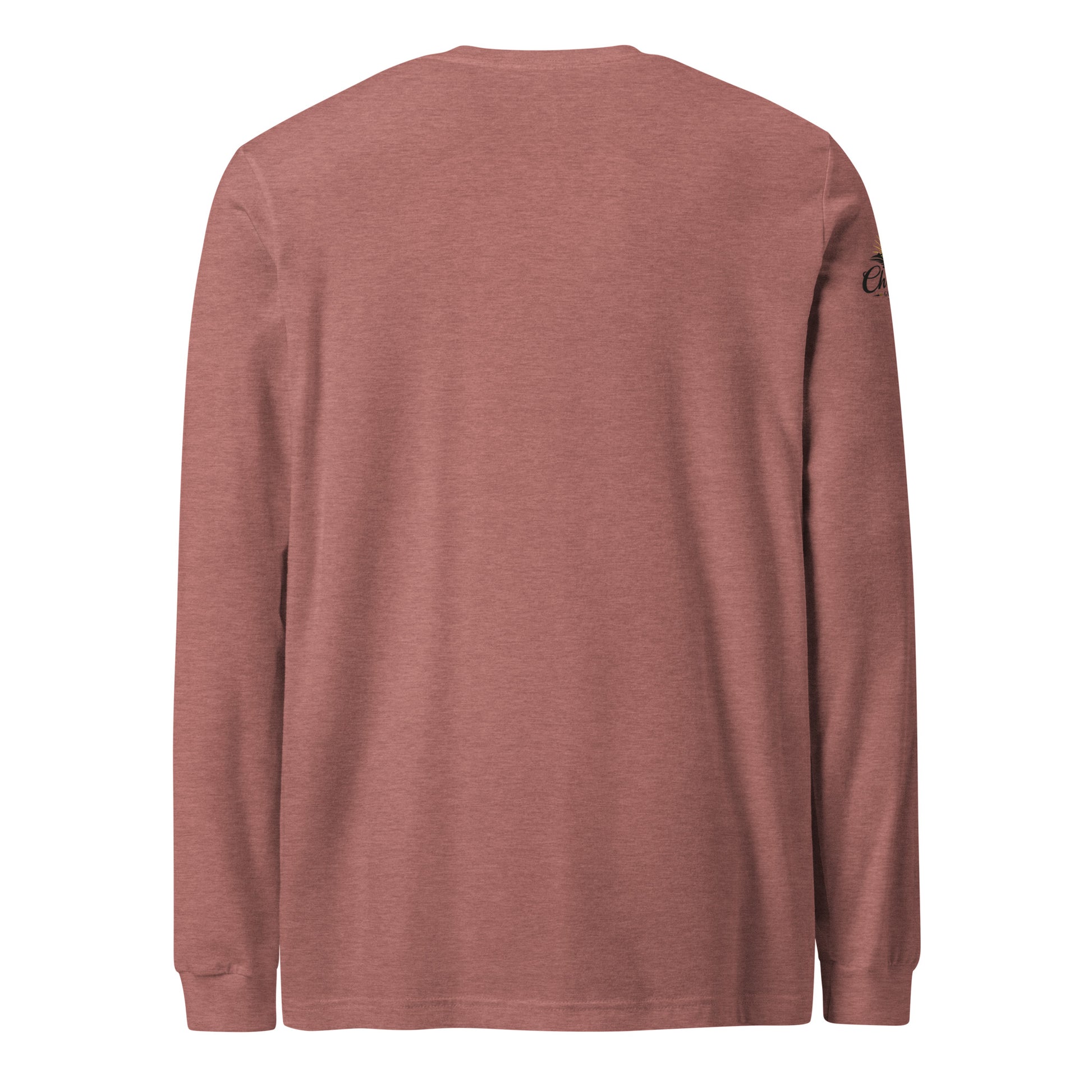 Men's Iron Sharpens Iron Long Sleeve Tee - Heather Mauve - Back View