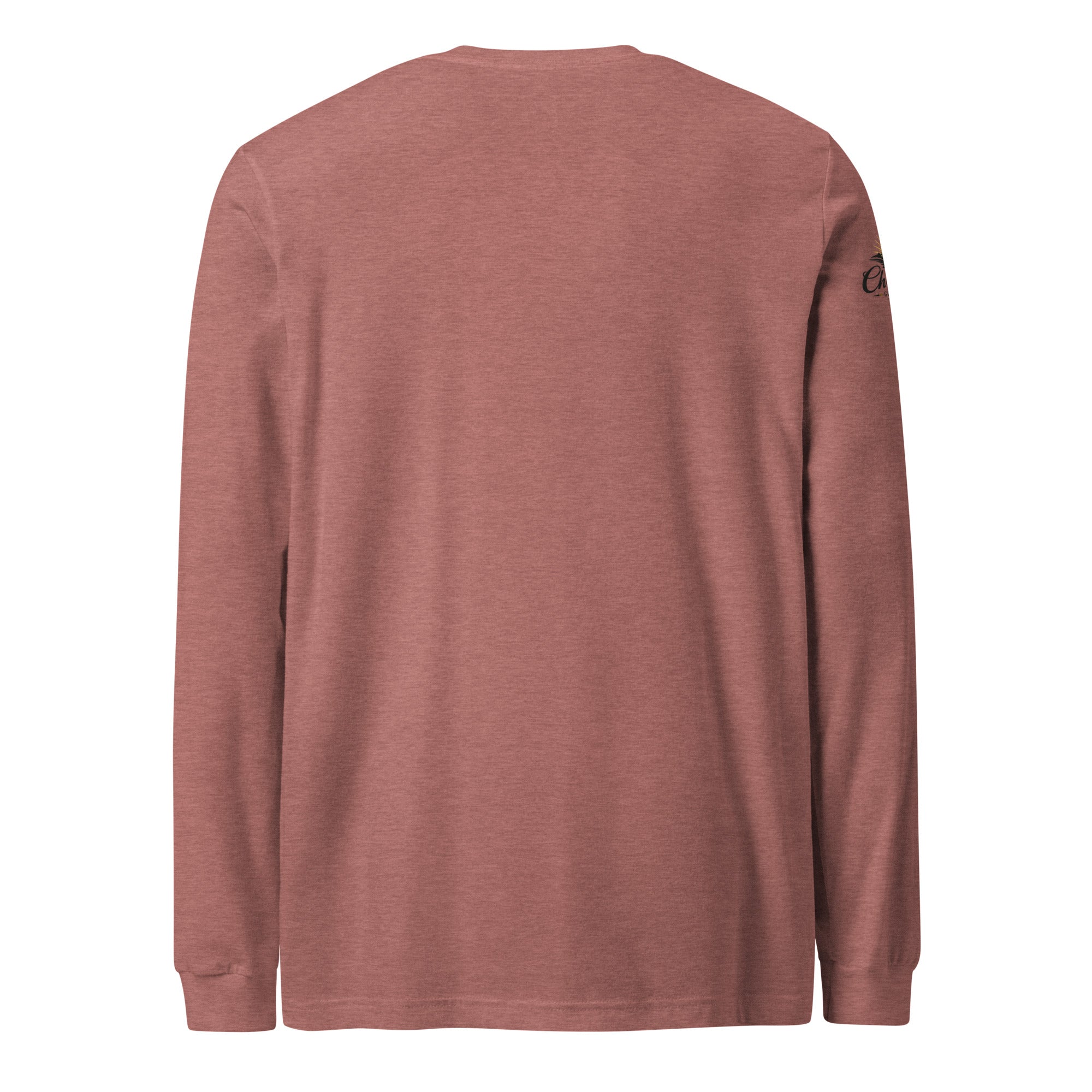 Men's Iron Sharpens Iron Long Sleeve Tee - Heather Mauve - Back View