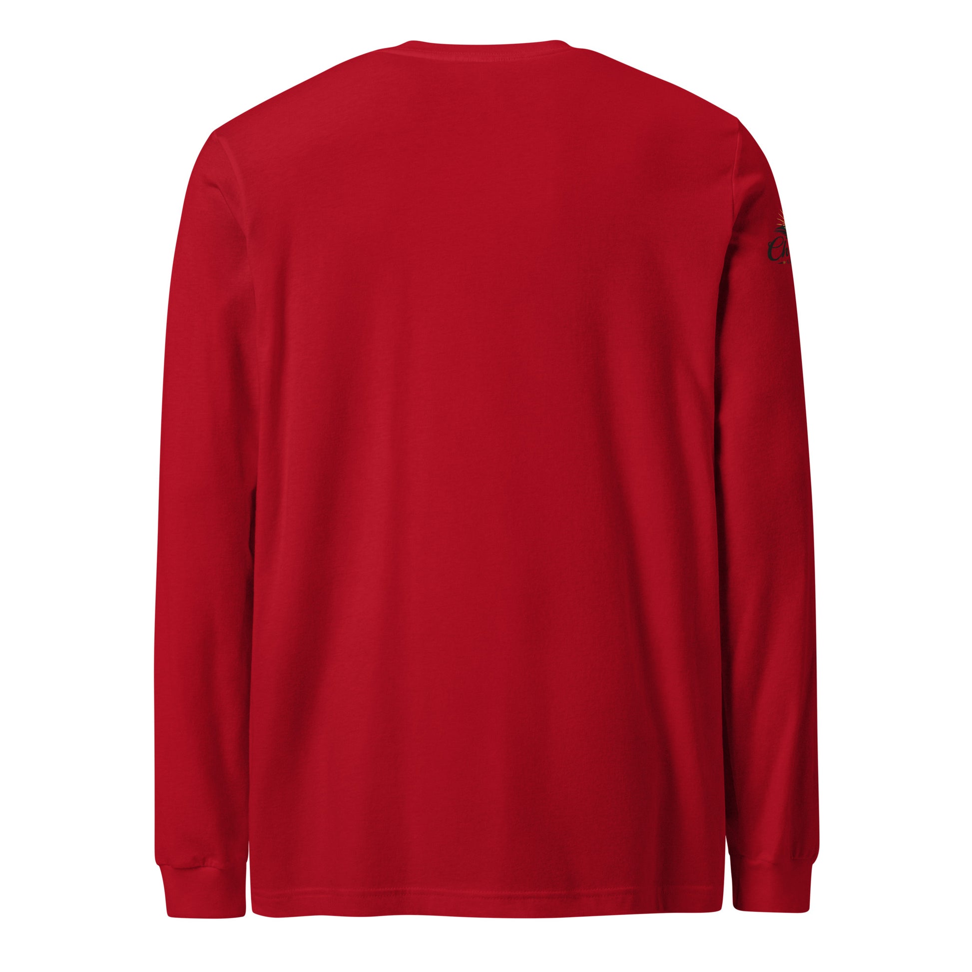 Men's Iron Sharpens Iron Long Sleeve Tee - Red - Back View