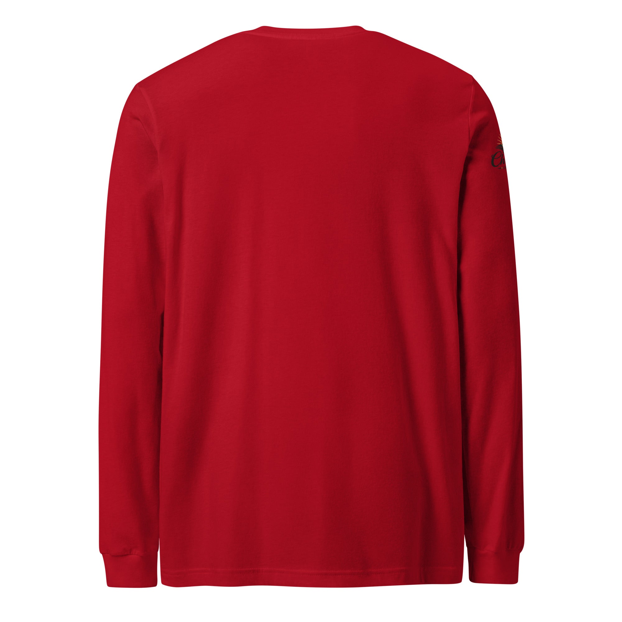 Men's Iron Sharpens Iron Long Sleeve Tee - Red - Back View