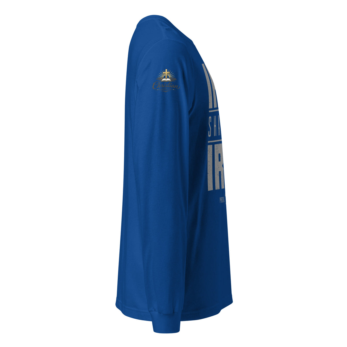 Men's Iron Sharpens Iron Long Sleeve Tee - True Royal - Right Side View