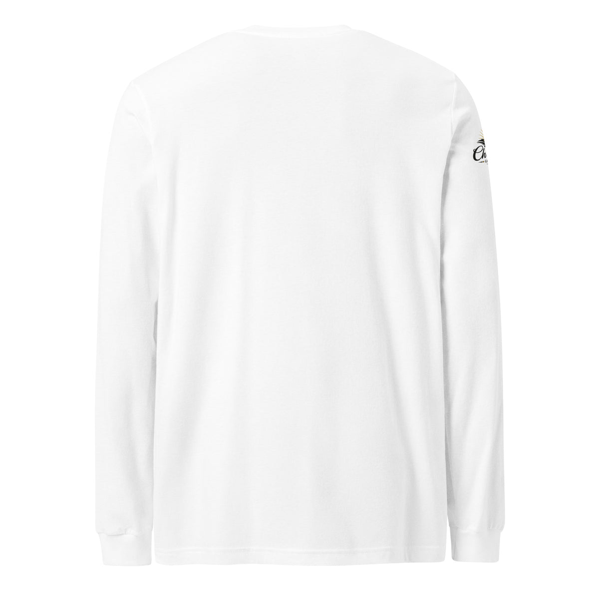 Men's Iron Sharpens Iron Long Sleeve Tee - White - Back View