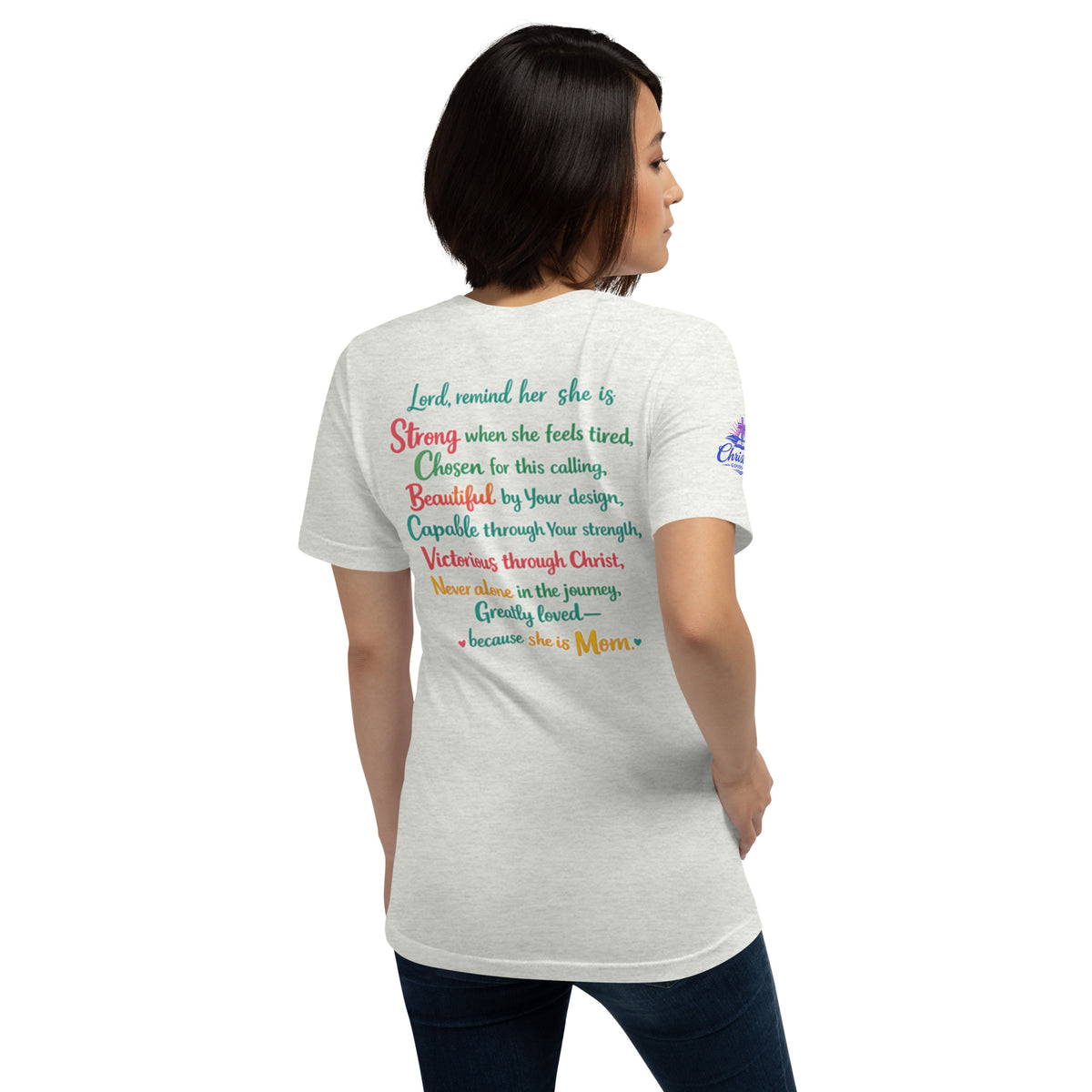 She is Mom T-Shirt - Ash - Back View