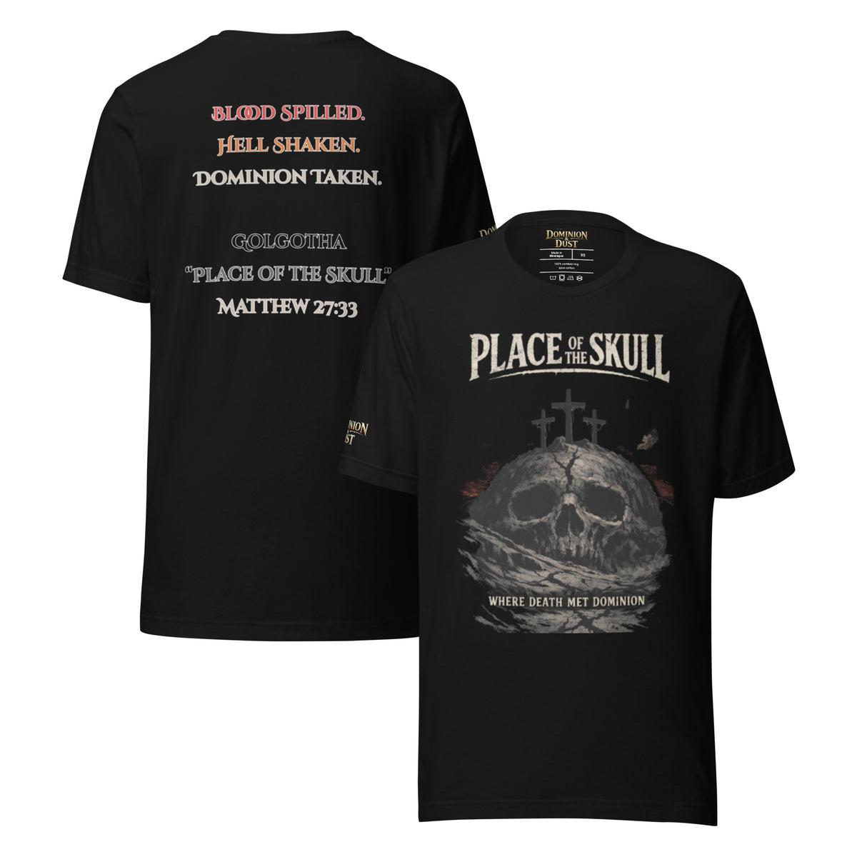 Place of the Skull T-Shirt - Black - Front and Back View