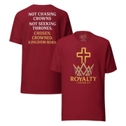 Royalty T-Shirt - Cardinal - Front and Back View