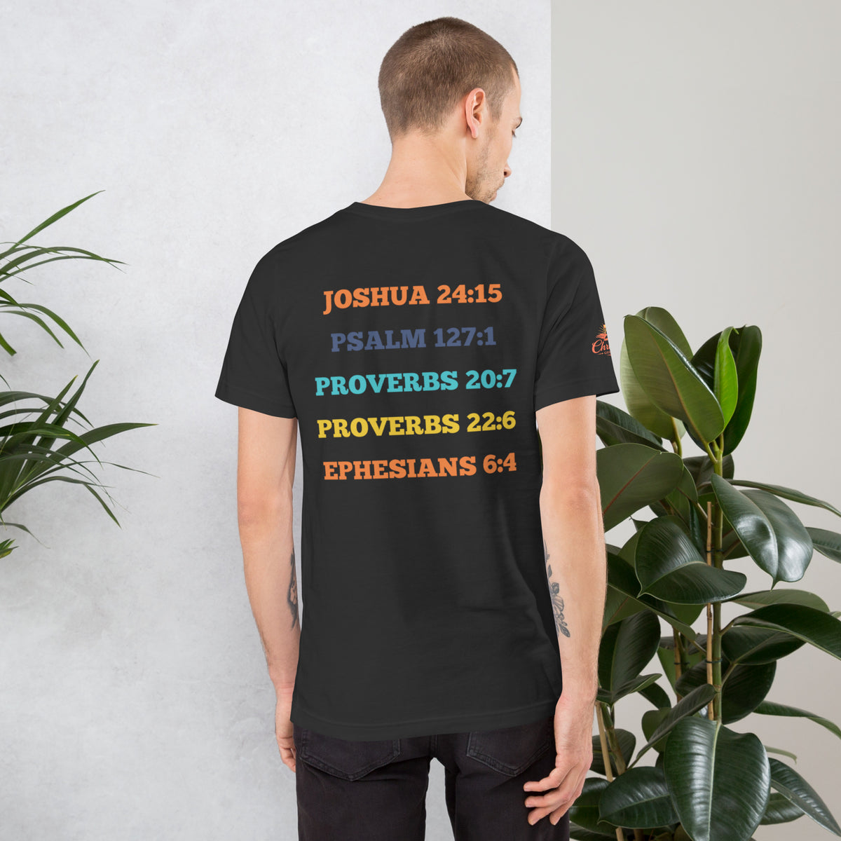 He is Dad T-Shirt - Dark Grey - Back View