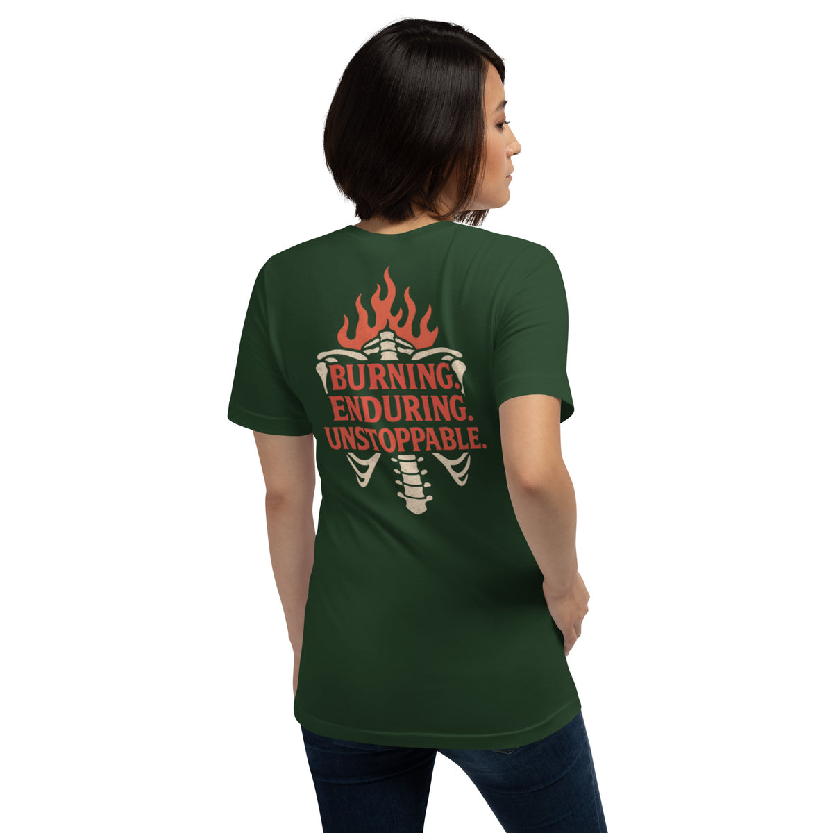 Fire in My Bones T-Shirt - Forest - Back View