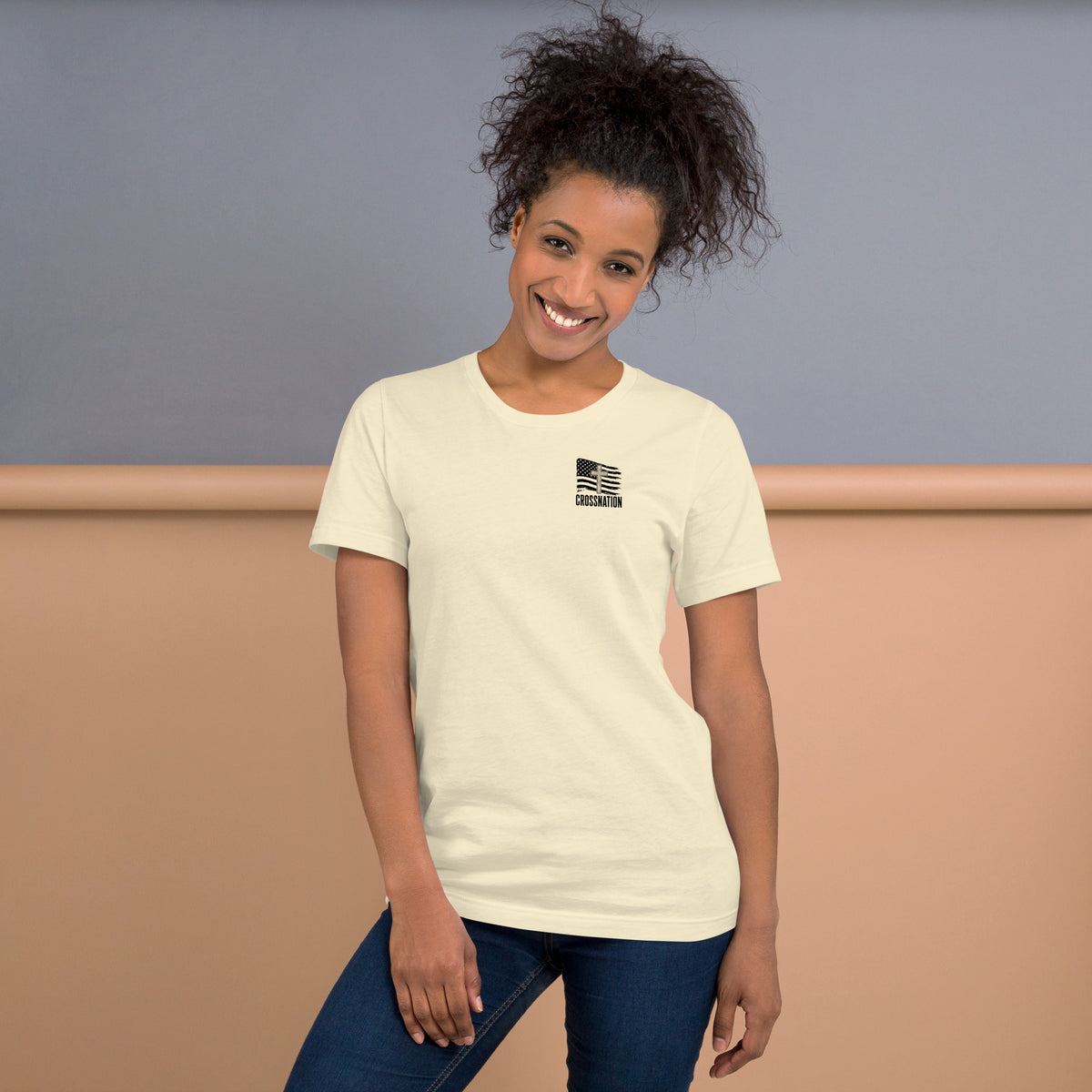 Heroes in Christ Marines Desert Camo T-Shirt - Natural - Front View