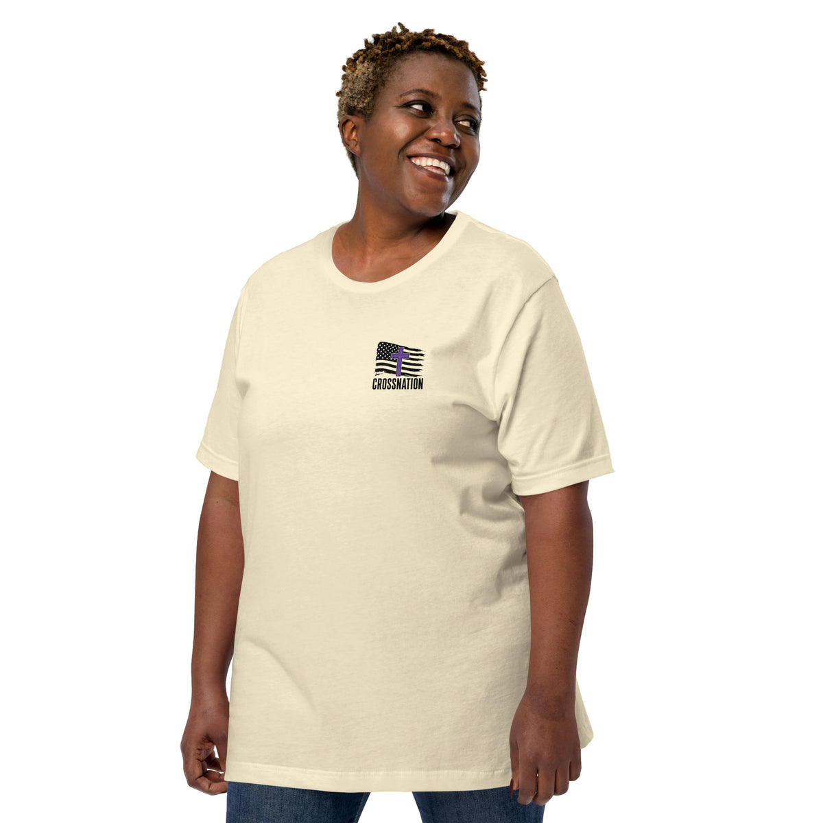 Heroes in Christ Security T-Shirt - Natural - Left Front View